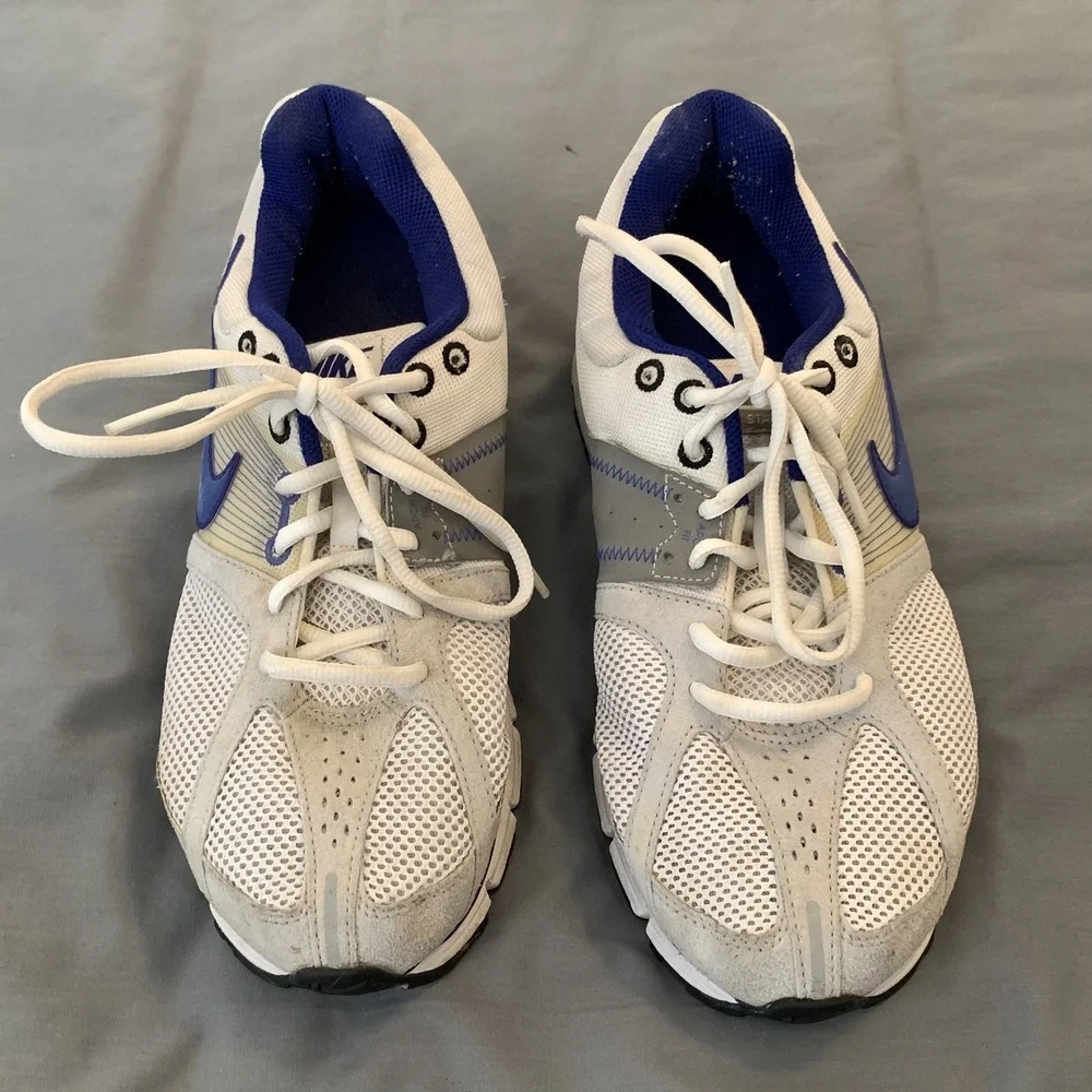 Nike Zoom Vomero+ 3 Shoes Mens Size 10 White Blue Silver Mesh Running 343955-142